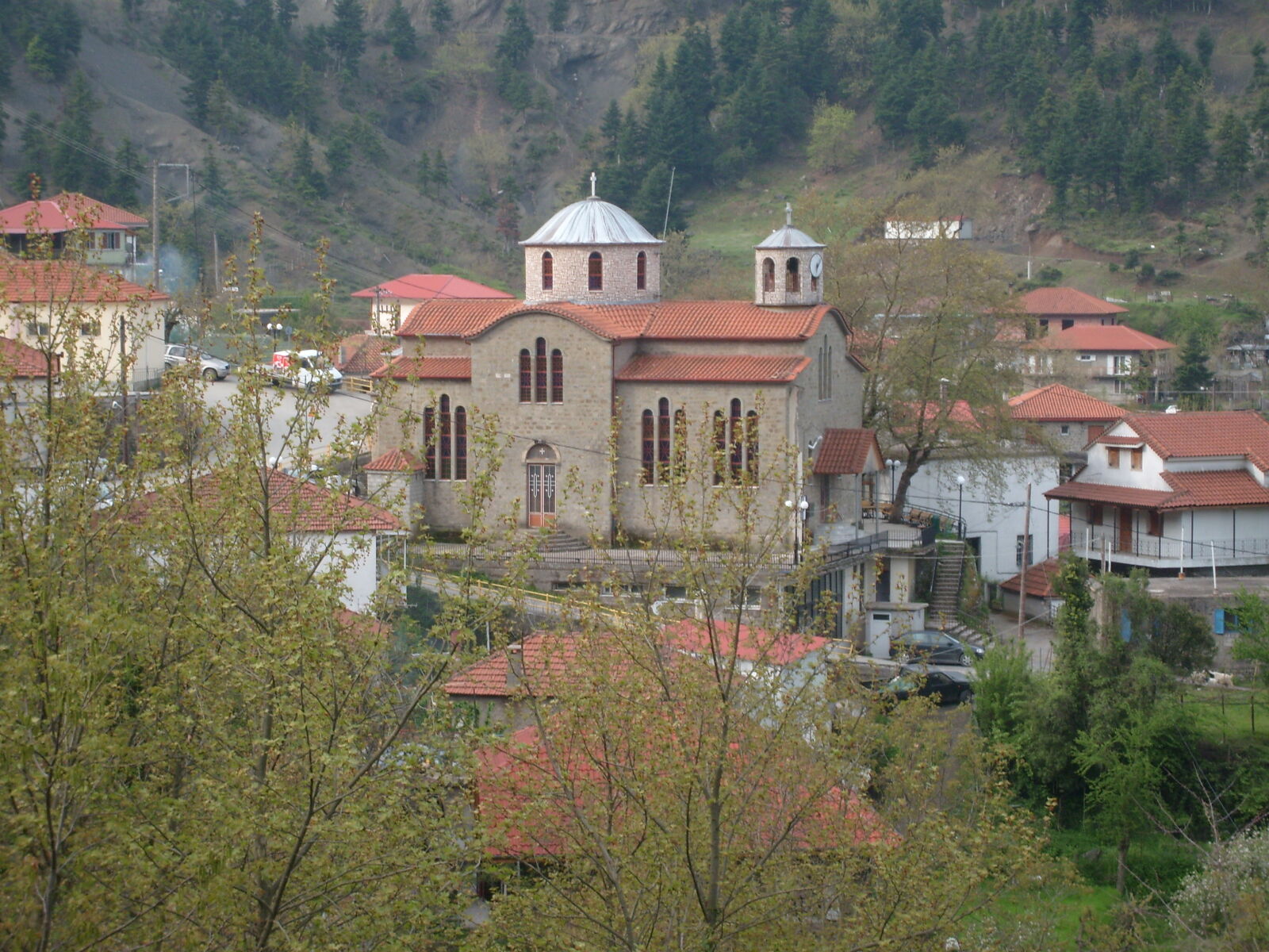 Samsung KENOX S730  / Samsung S730 sample photo. Church, greek, village, terracotta photography