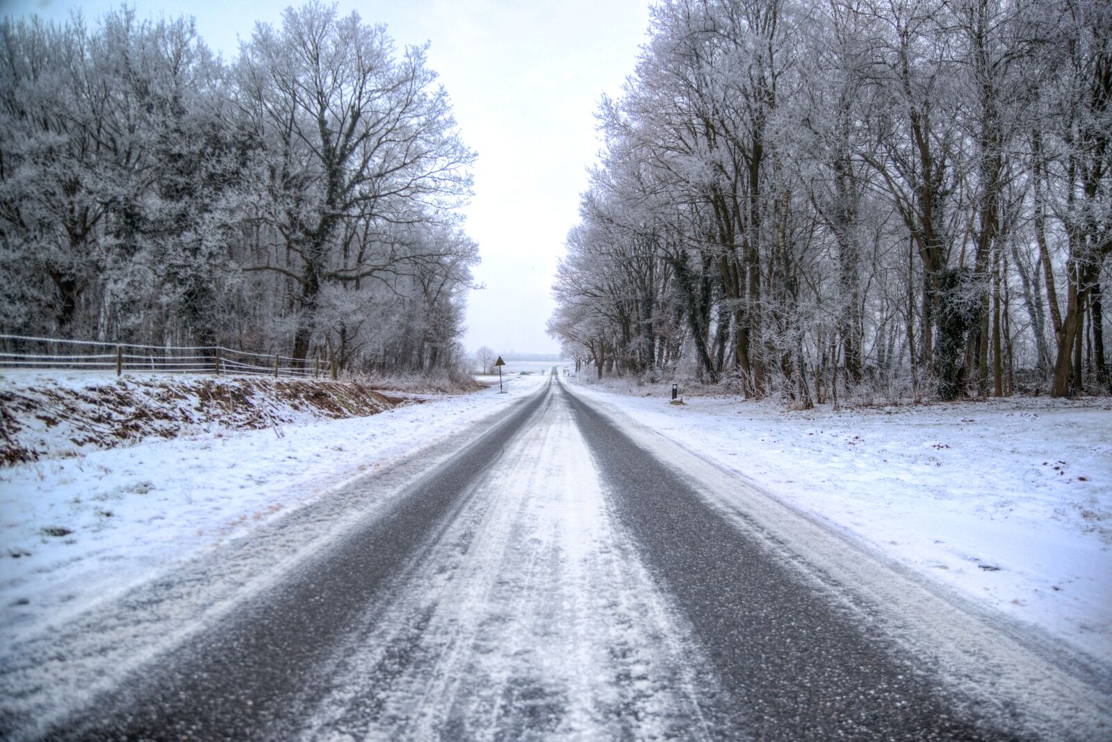 Nikon D610 sample photo. Winter, road, cold photography