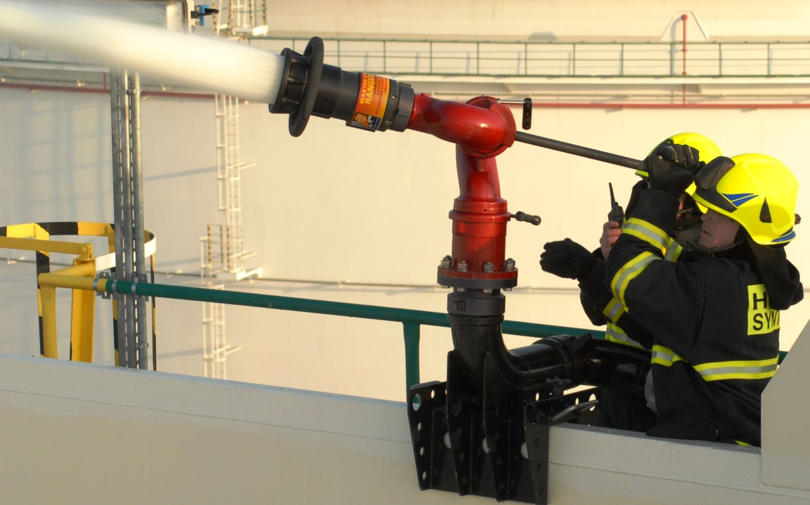 Nikon D200 sample photo. Reportage, firefighters, a stream photography