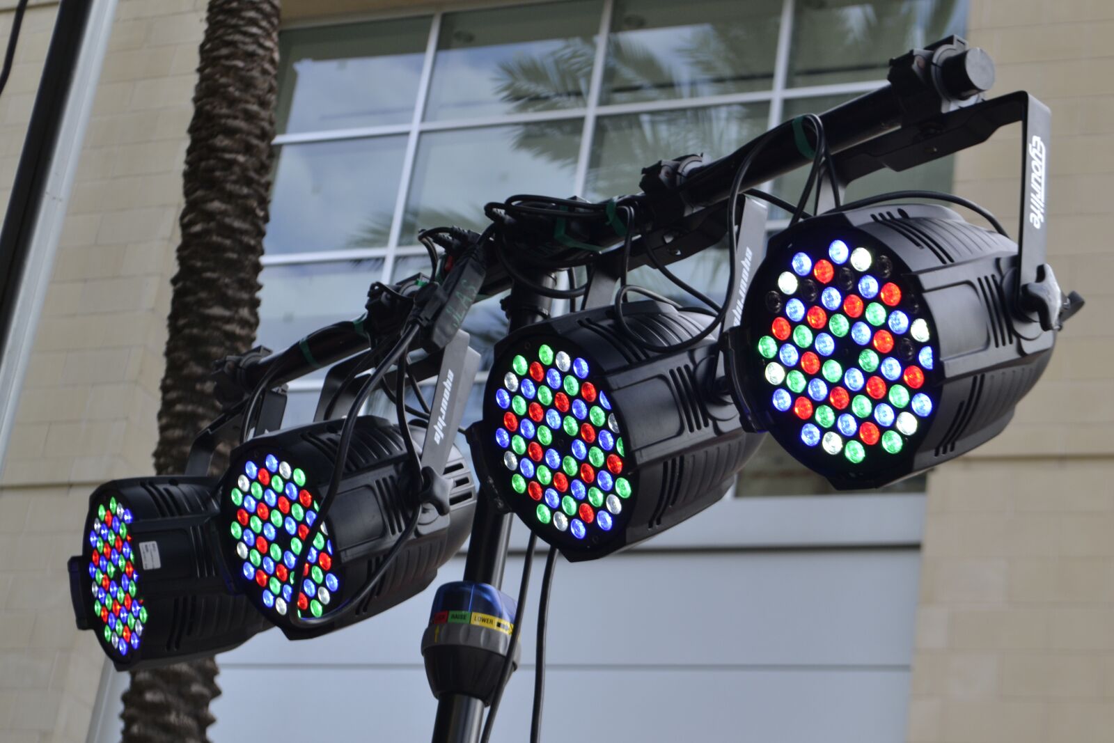 Nikon D3100 sample photo. Stage lights, outdoor stage photography