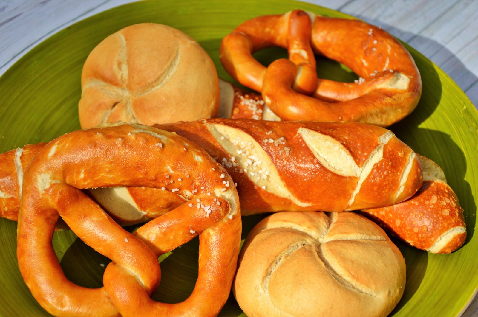 Nikon D3200 sample photo. Roll, pretzels, baked goods photography