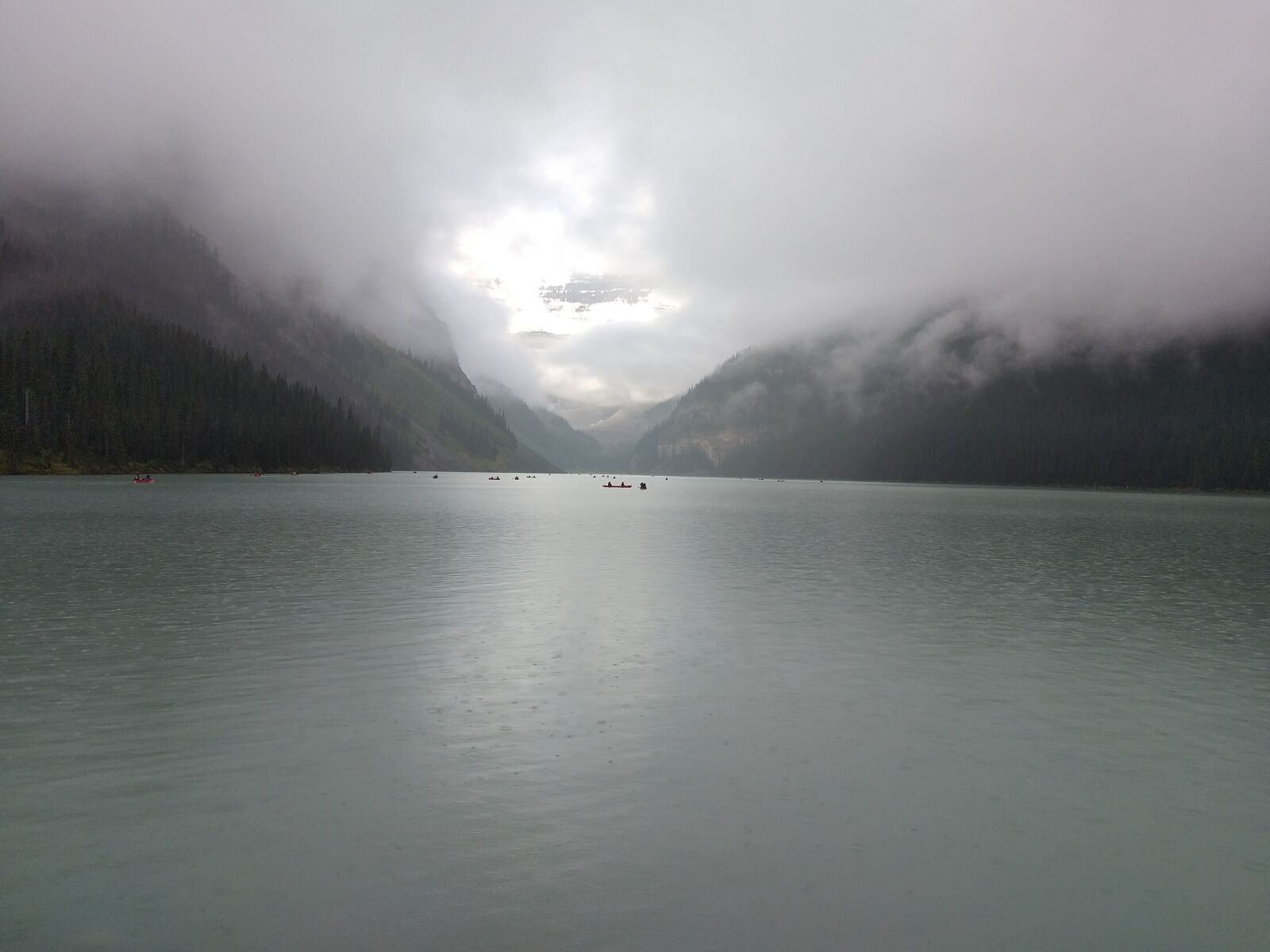 Samsung Galaxy J8 sample photo. Early sun, lake louise photography