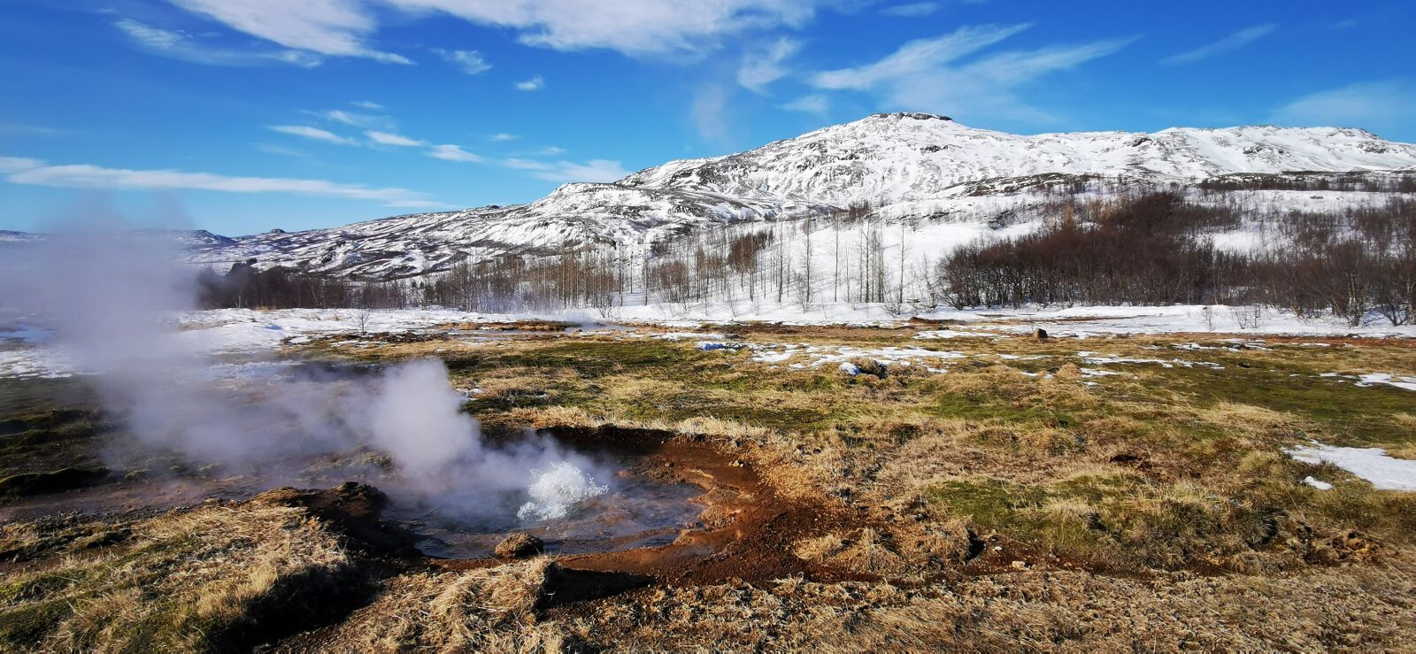 HUAWEI P30 sample photo. Iceland, geyser, mountain photography