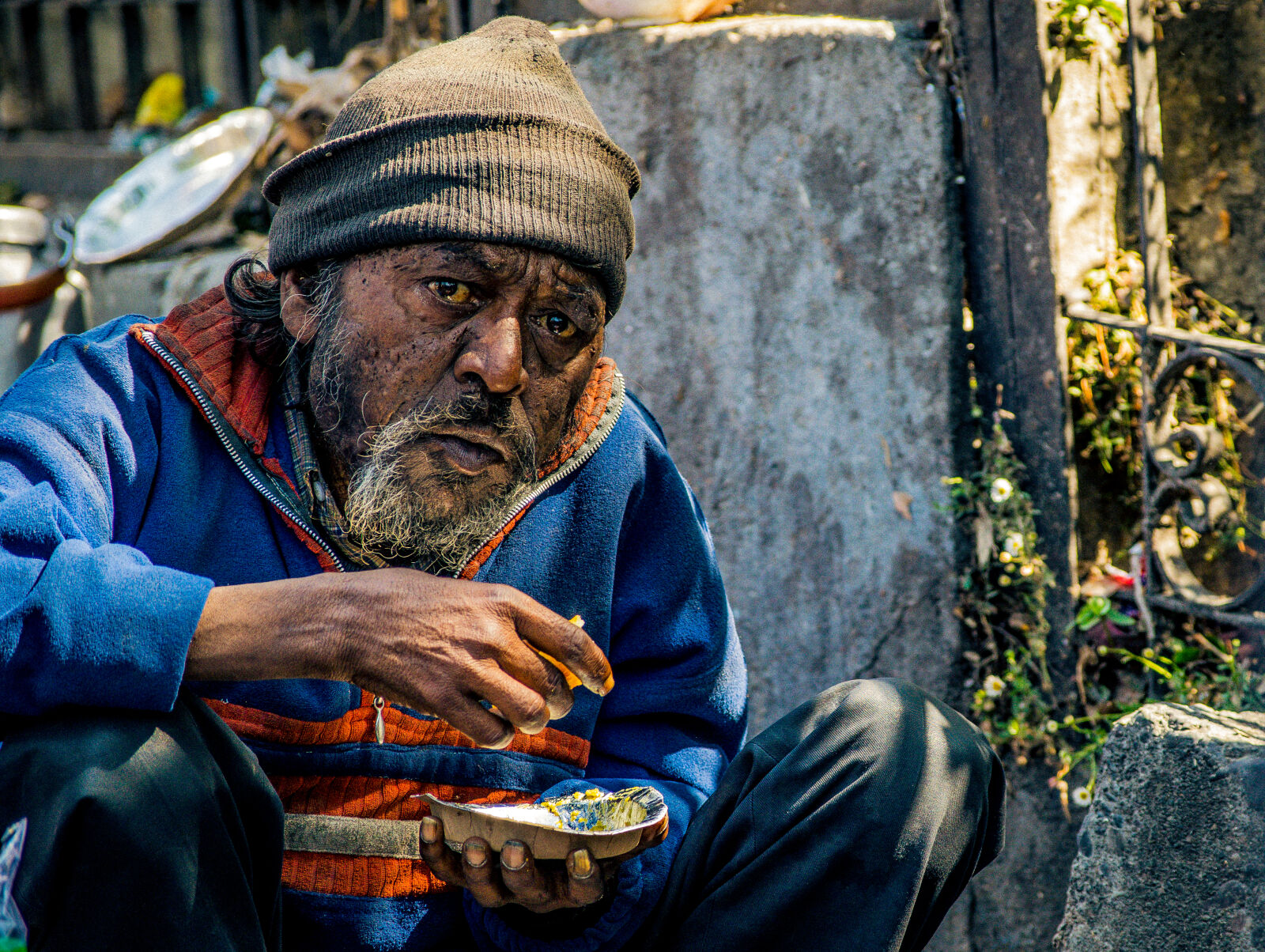 Nikon D3300 sample photo. India, man, poor photography
