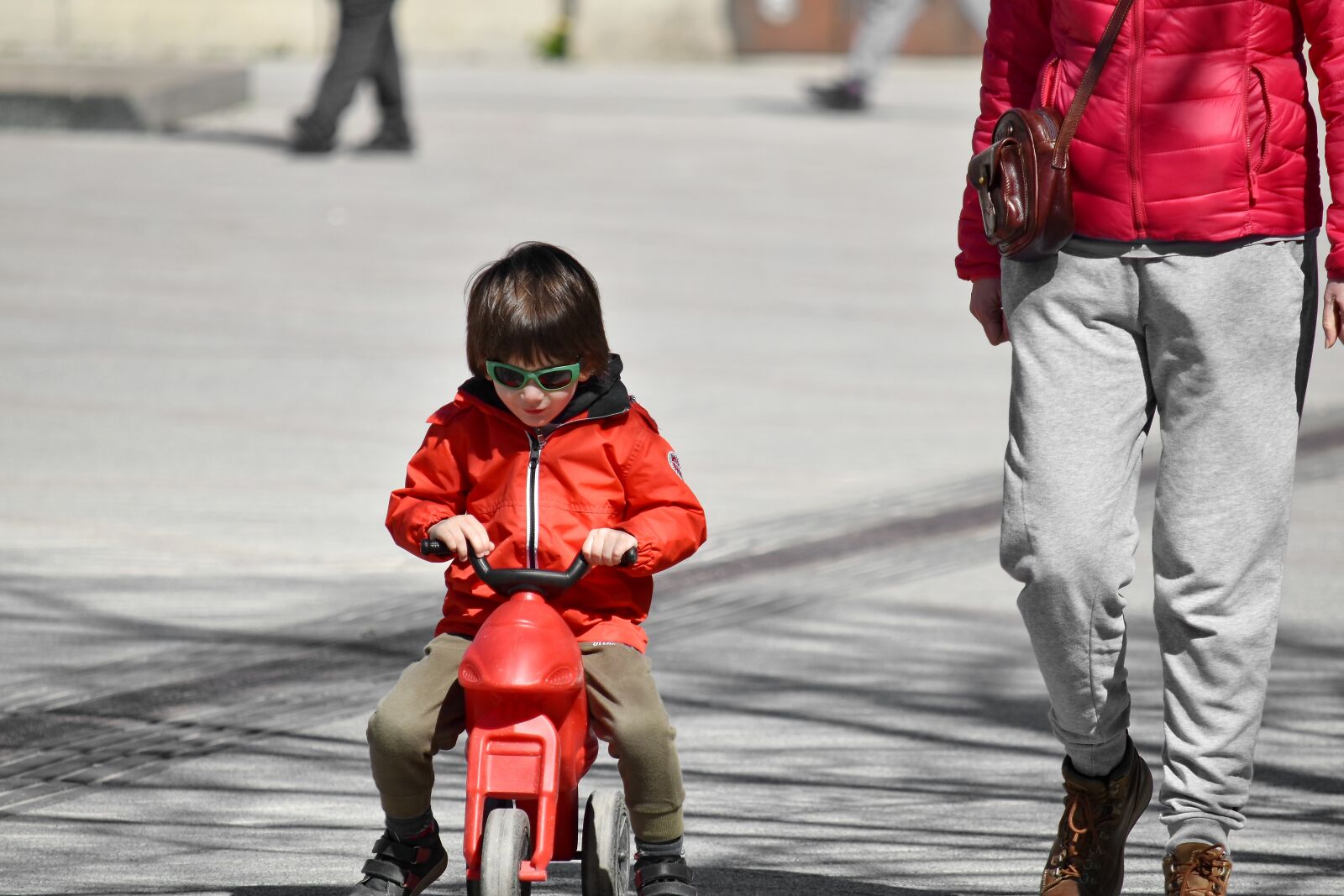 Nikon D5500 sample photo. Bicycle, childhood, father, playful photography
