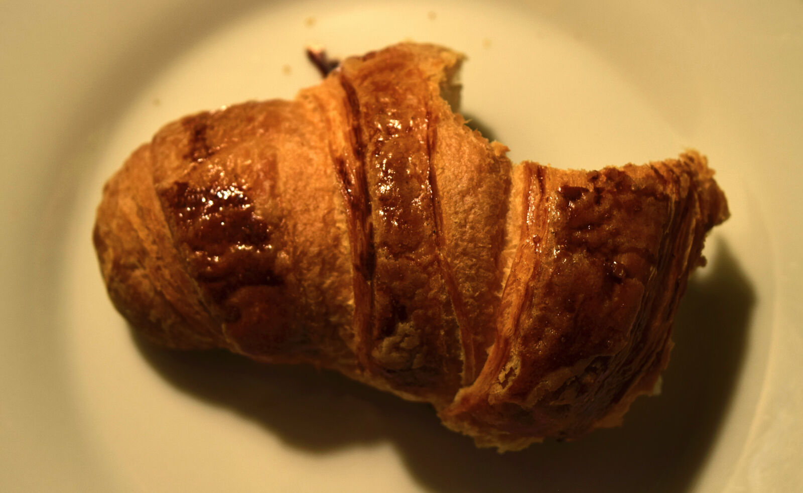 Nikon D3300 sample photo. Bite, croissant, night photography