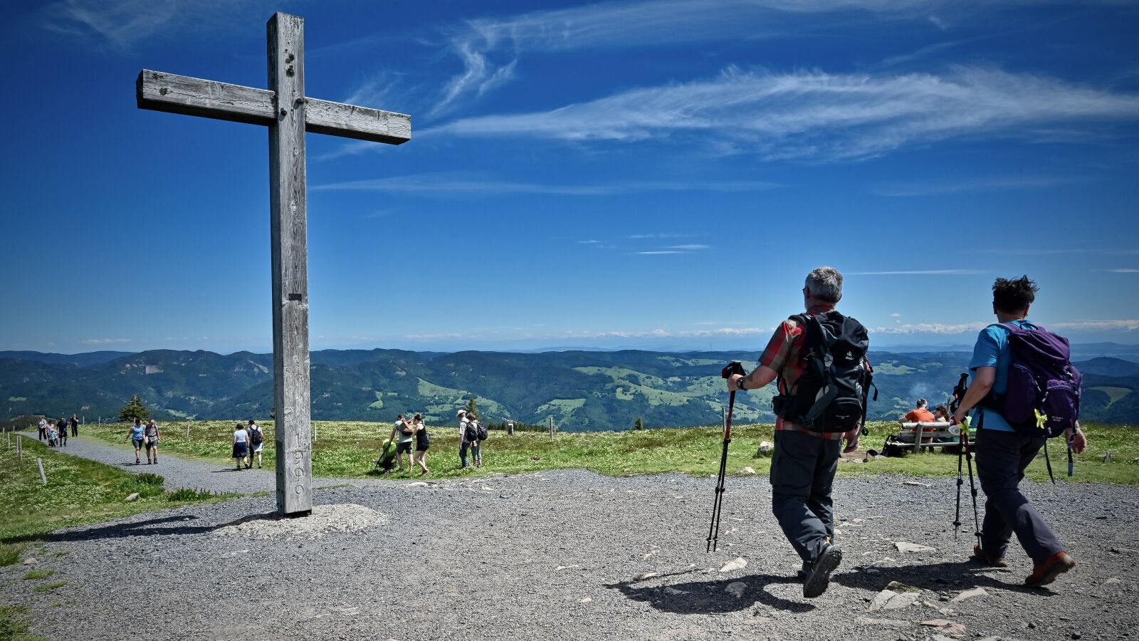 Nikon Z6 sample photo. Summit cross, wanderer, hiking photography