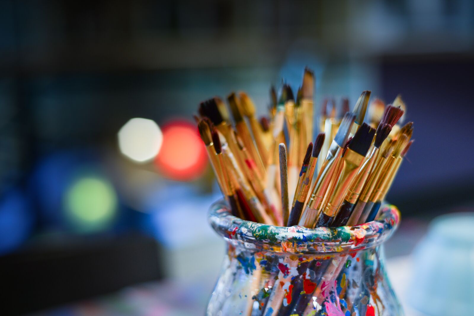 Nikon D610 sample photo. Brushes, painter, work shop photography