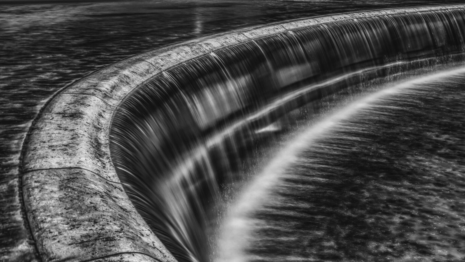 Sony a6300 + Sigma 30mm F2.8 EX DN sample photo. Waterfall, black white, water photography