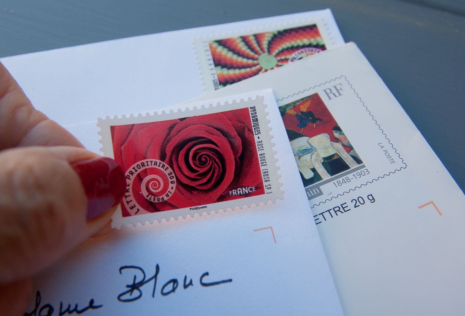 Pentax K10D sample photo. Stamps, letters, mail photography
