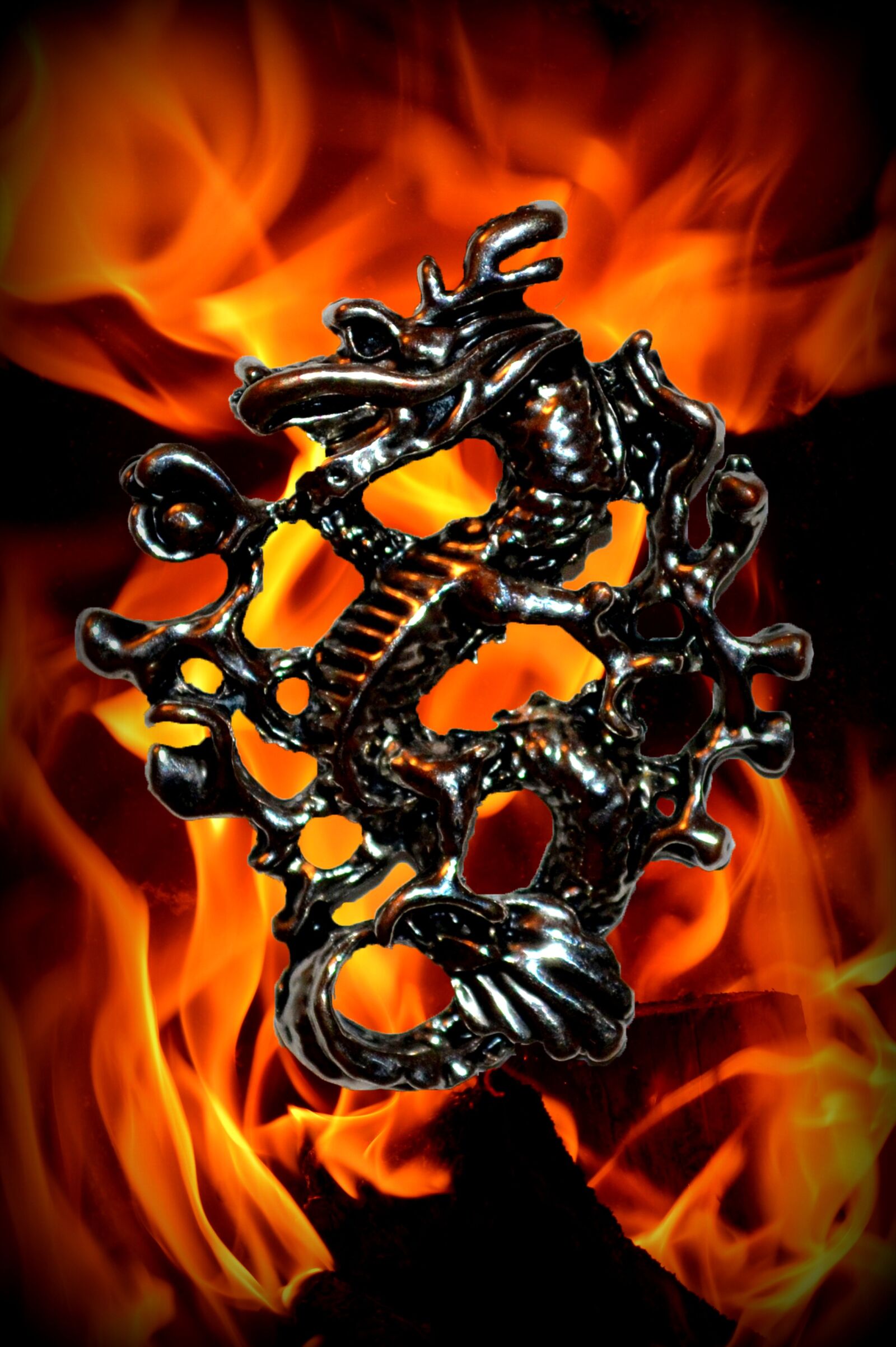Nikon D5100 sample photo. Dragons, fire, figure photography