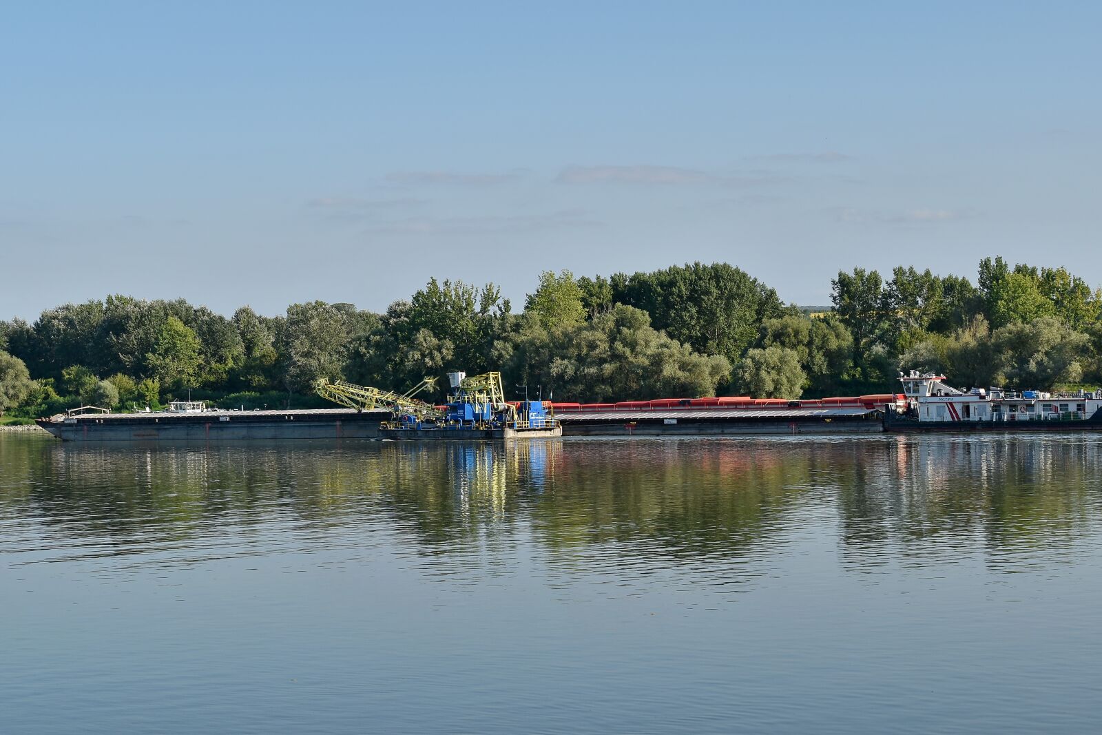 Nikon D5500 sample photo. Barge, cargo ship, river photography