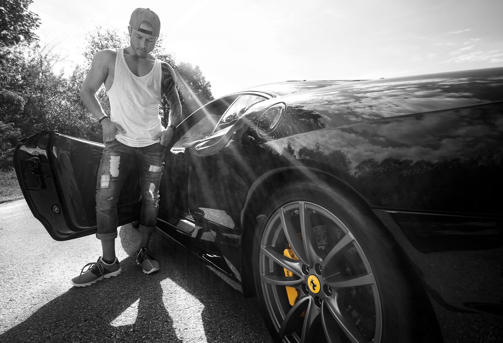 Nikon D3 sample photo. Auto, ferrari, sports car photography