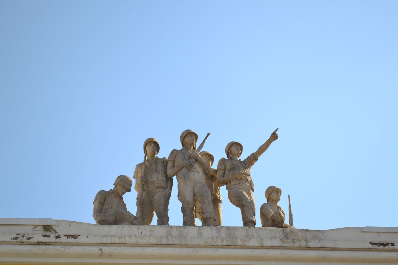 Nikon D3100 sample photo. Sky, statue, soldier photography
