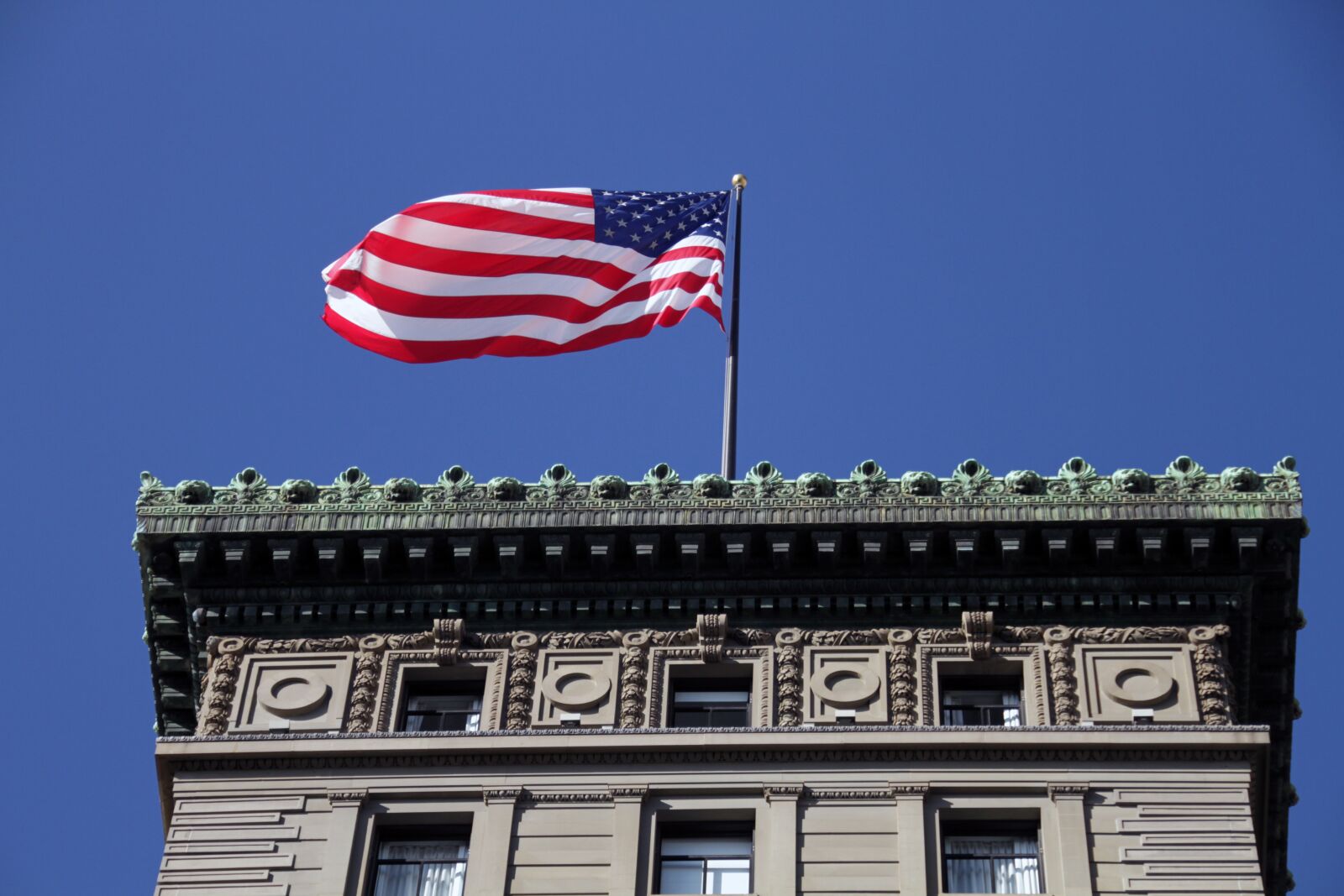 Canon EOS 7D sample photo. Union square, usa, flag photography