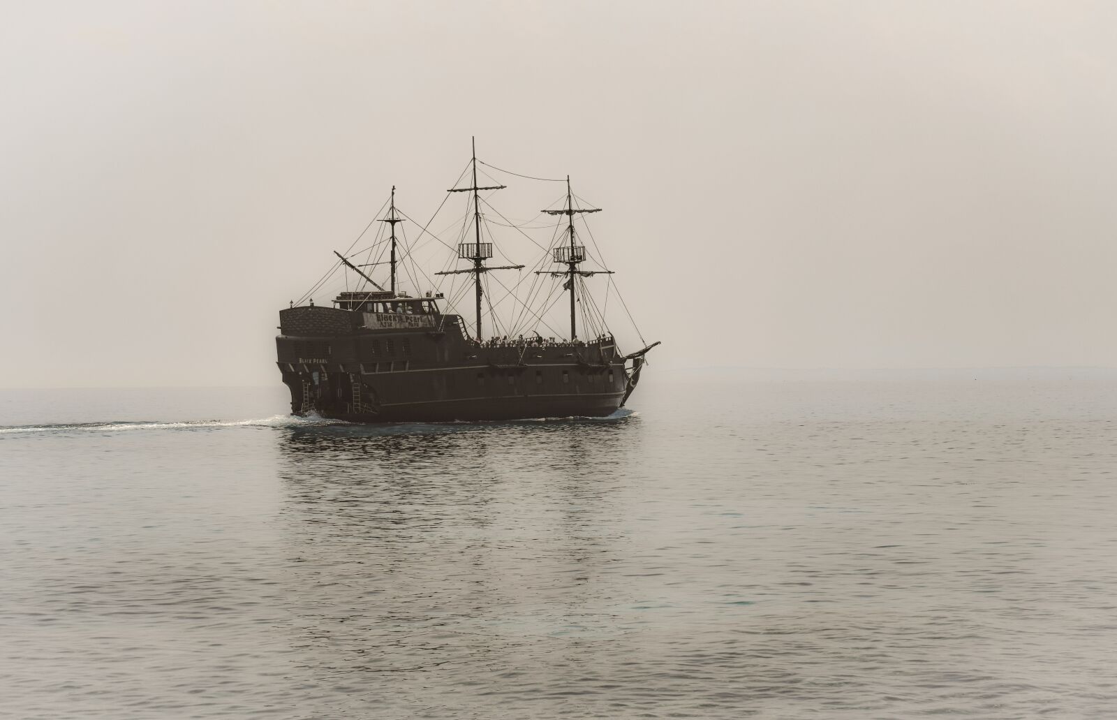 Nikon D3300 sample photo. Ship, pirate ship, mist photography