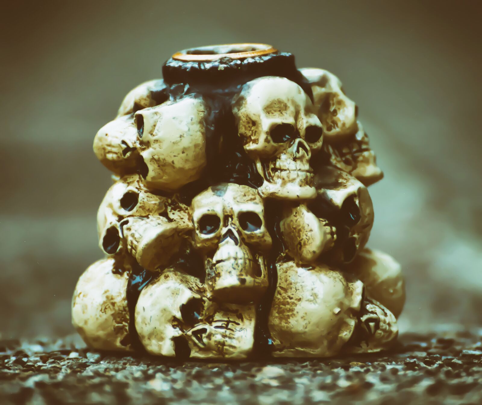 Nikon D3200 sample photo. Skull and crossbones, creepy photography