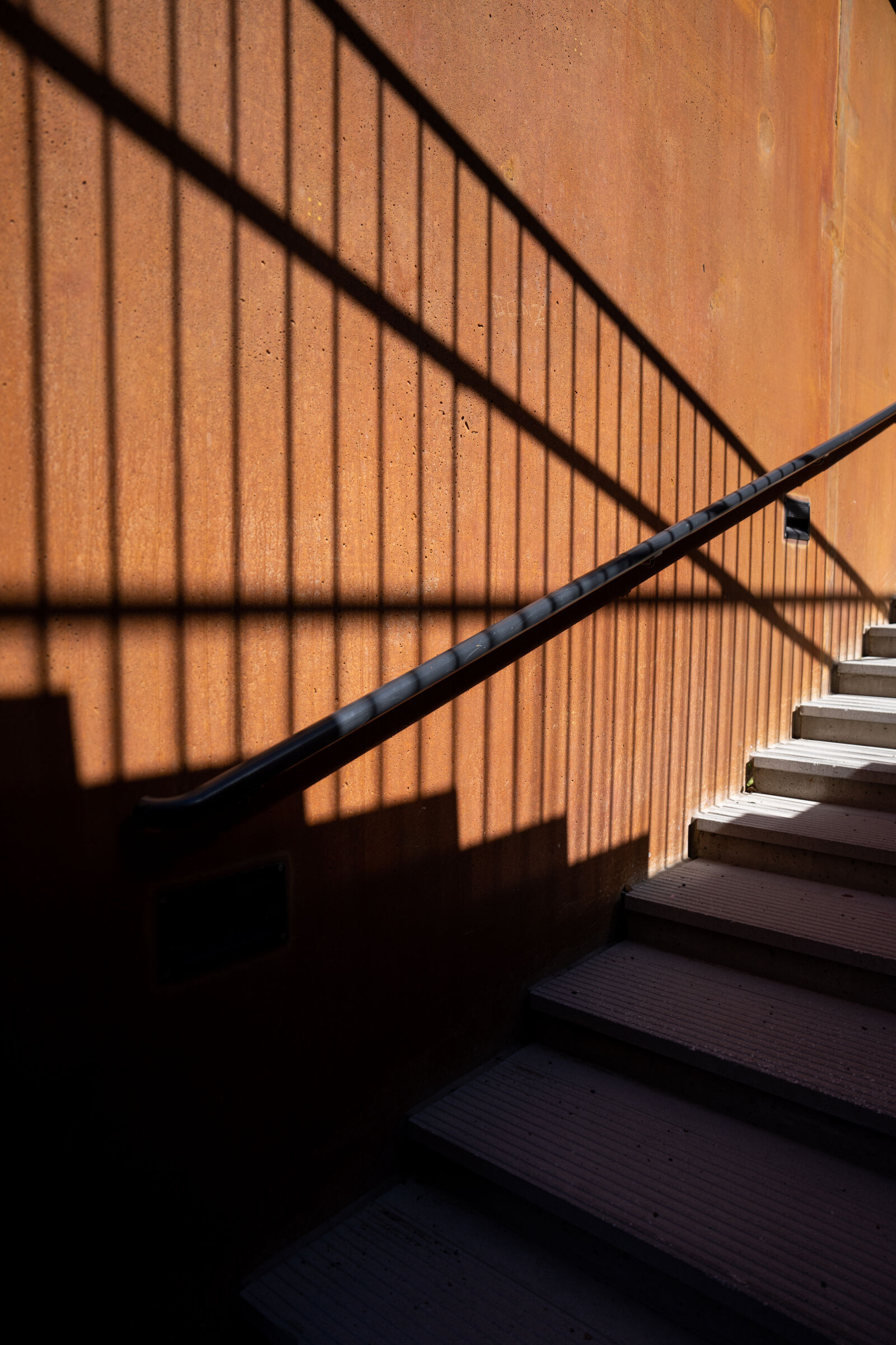 Sony a7R IV sample photo. Shadow of the stairs photography