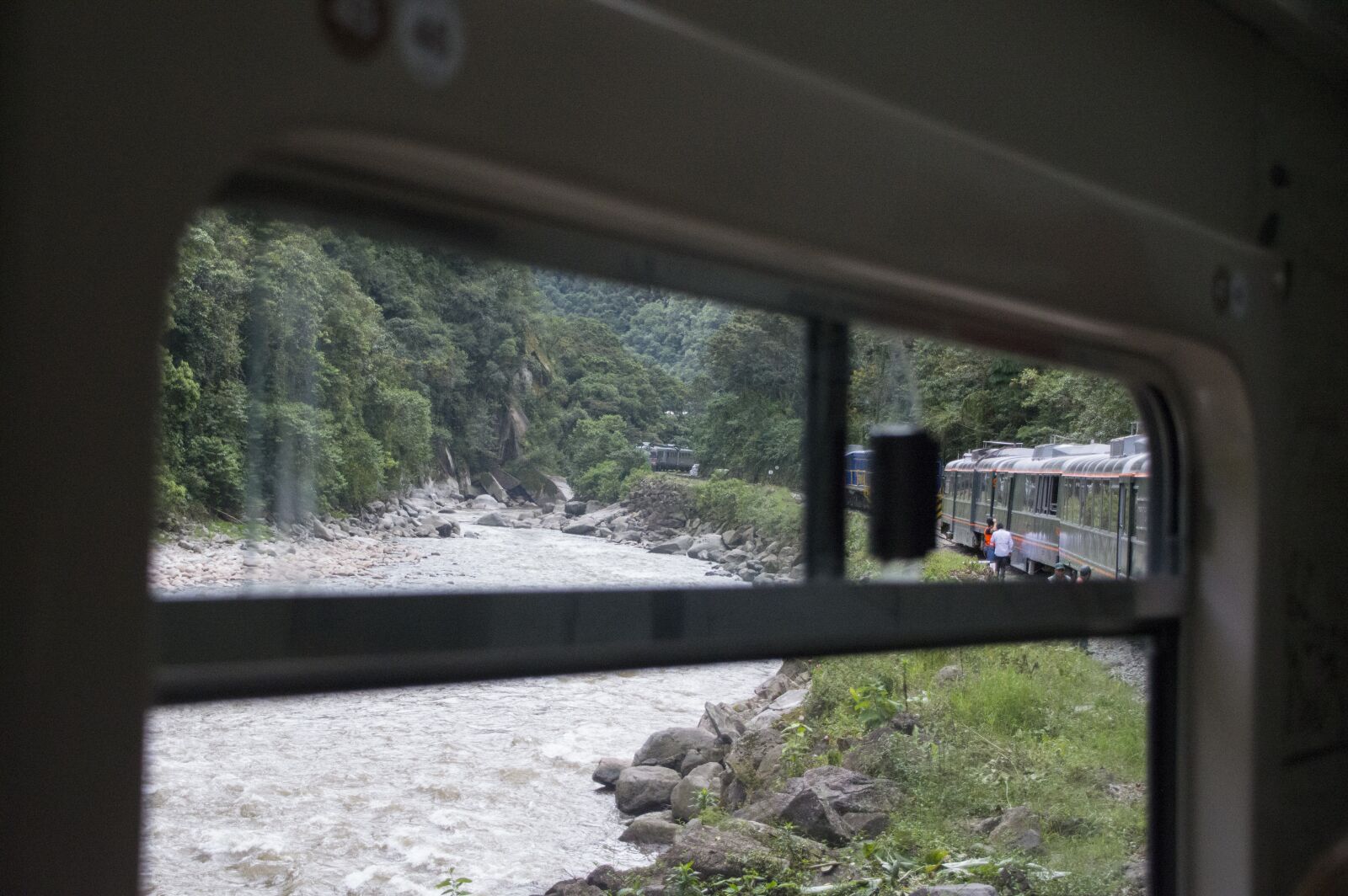 Nikon D3200 sample photo. Train, window, river photography