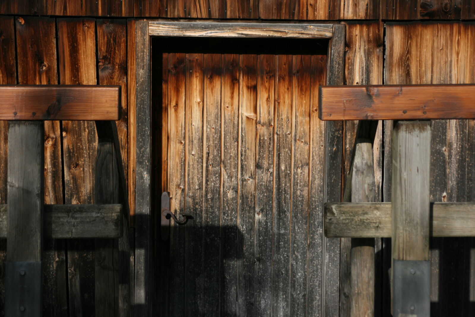 Sigma 55-200mm f/4-5.6 DC sample photo. Bavaria, cabin, chopped, wood photography