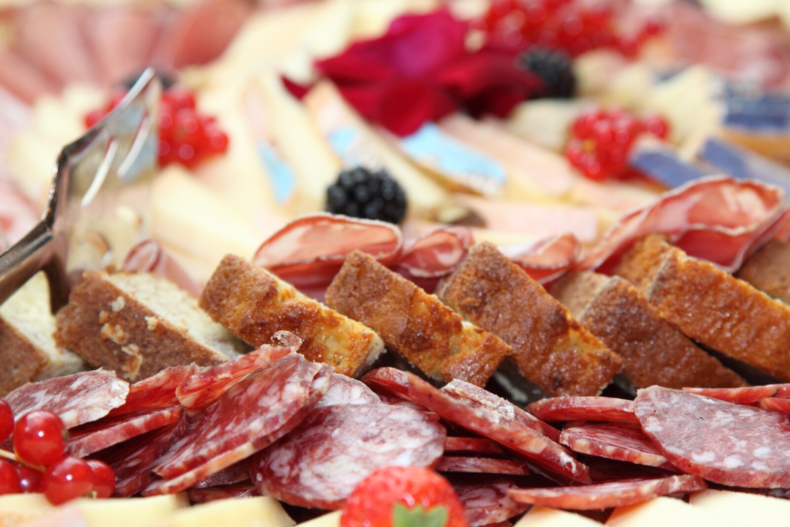 Canon EOS 50D sample photo. Salami, buffet, snack photography