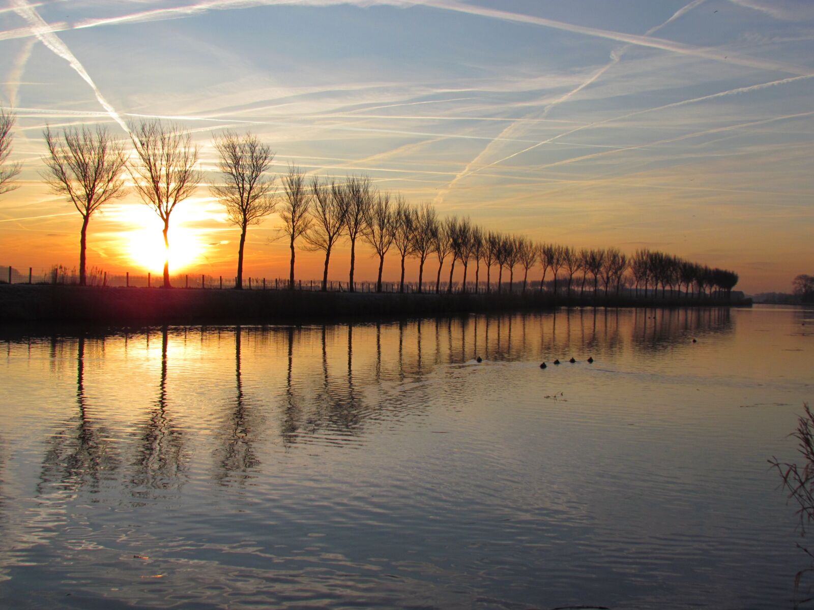 Canon PowerShot SX30 IS sample photo. Sunrise, stripes, air photography