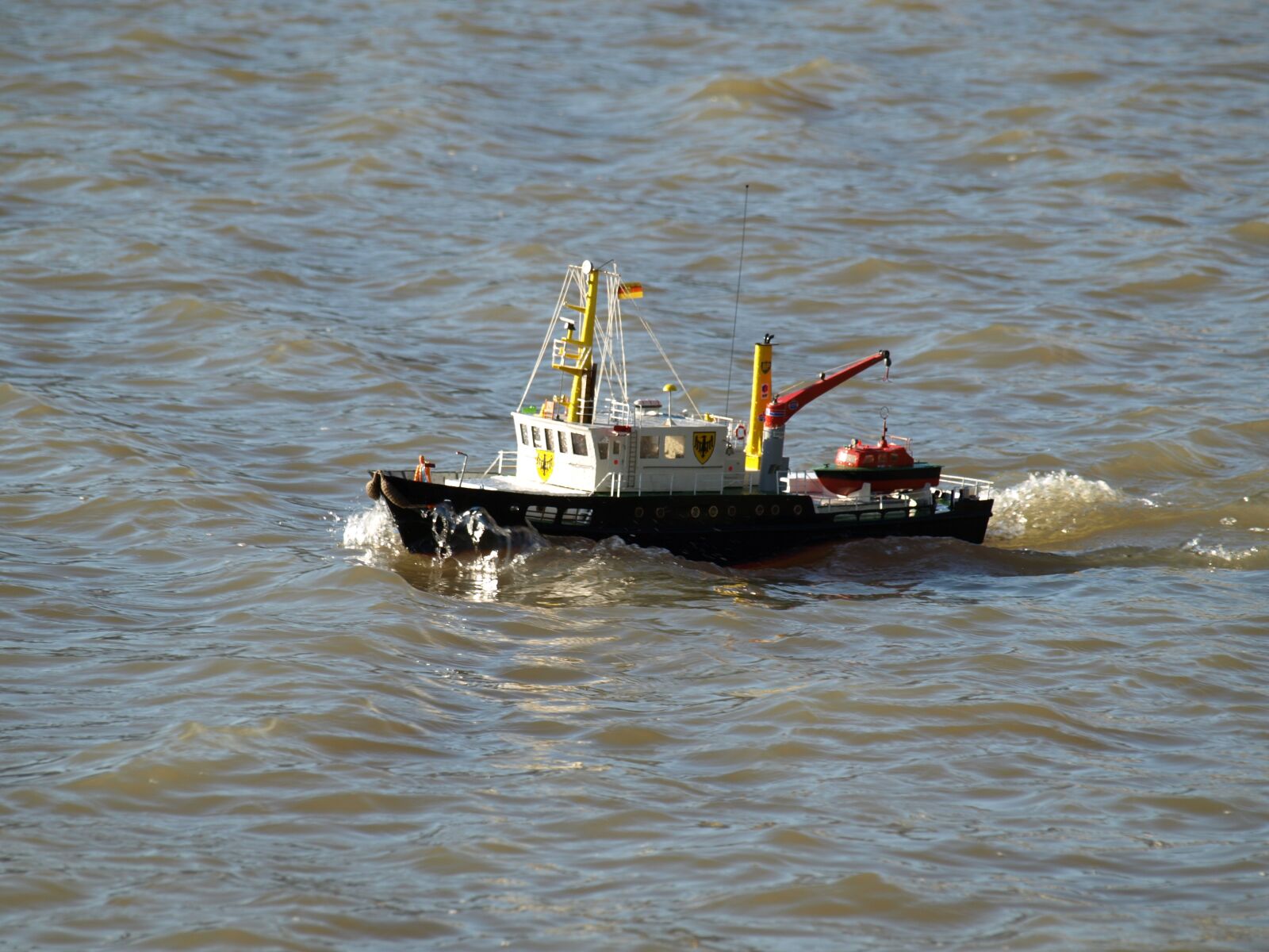 Olympus E-510 (EVOLT E-510) sample photo. Model boat, hobby, water photography