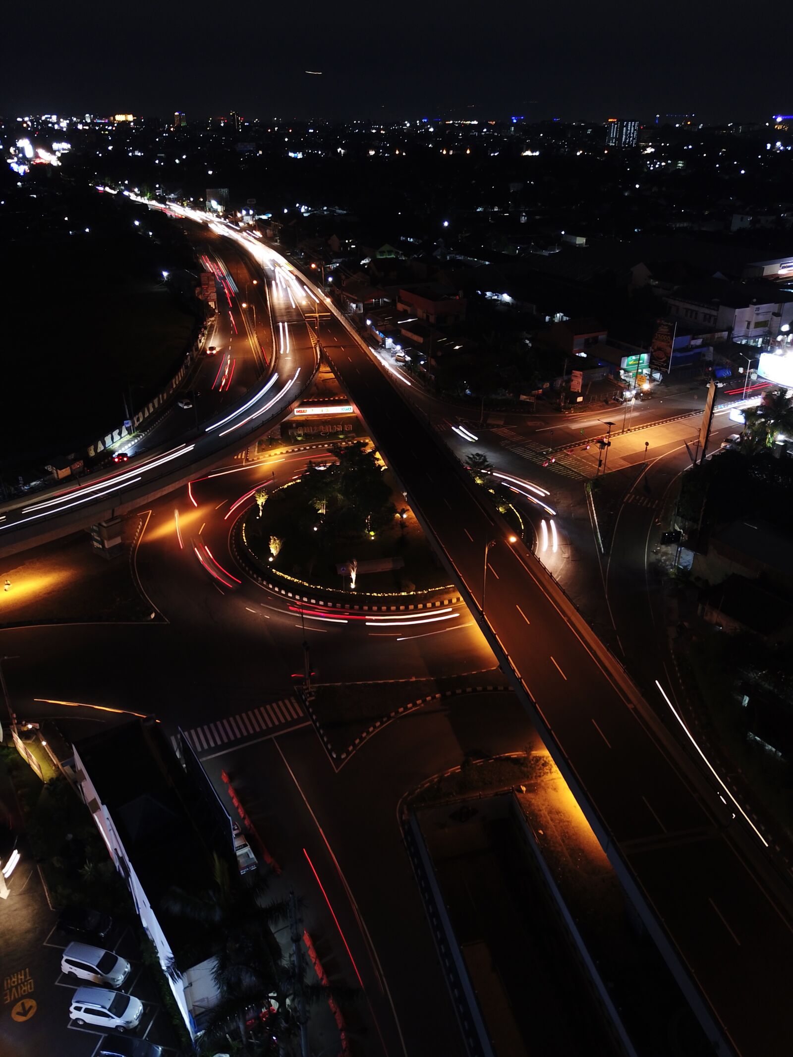 DJI FC220 sample photo. Highway, night, l photography