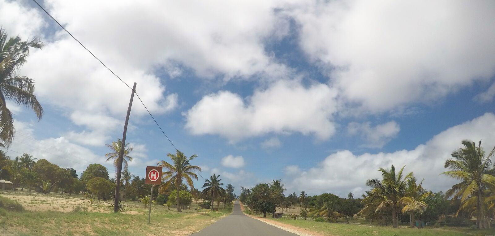 GoPro Hero5 Black sample photo. Blue, sky, coconuts, hospital photography