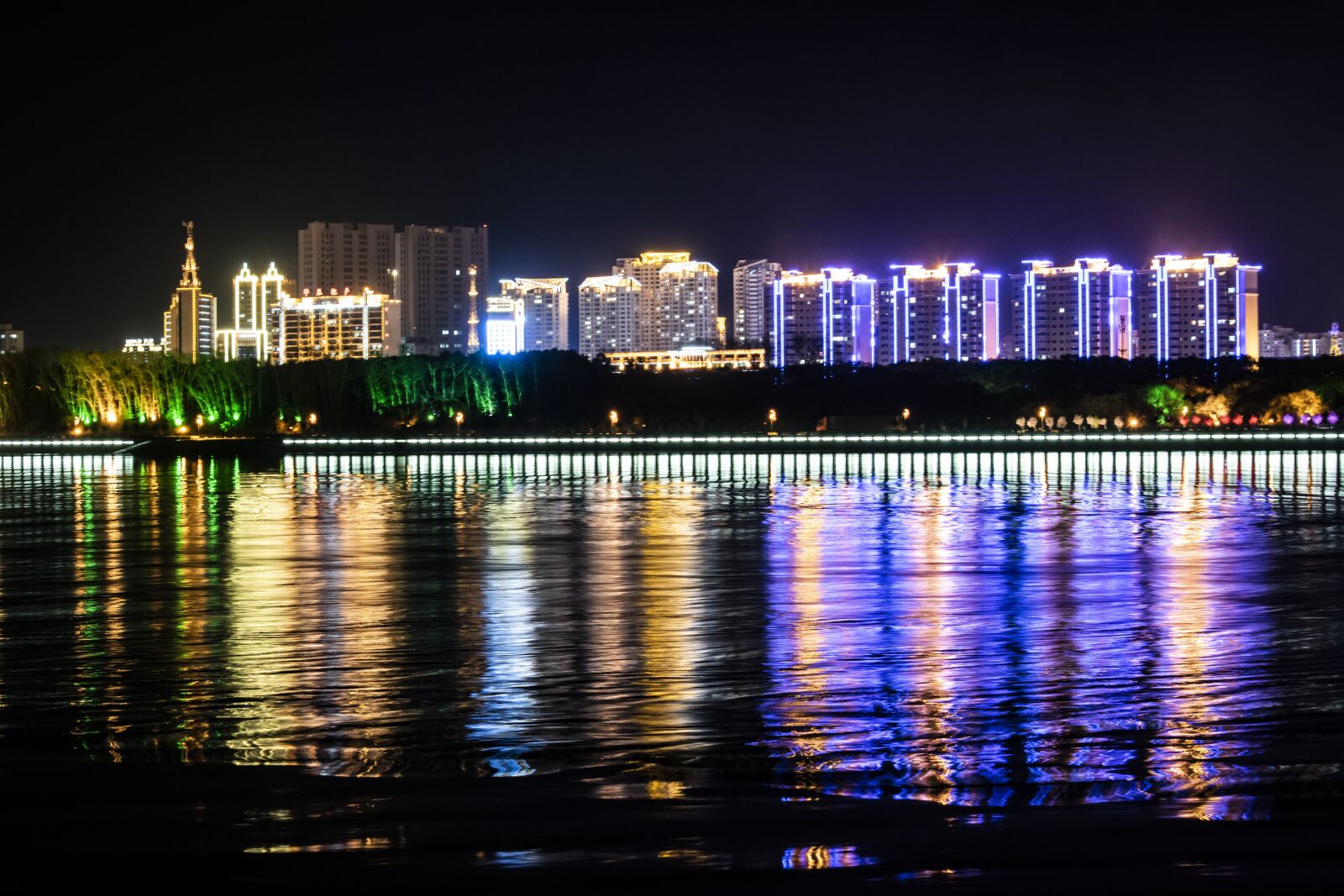 Nikon D5300 sample photo. Night, river, reflection photography