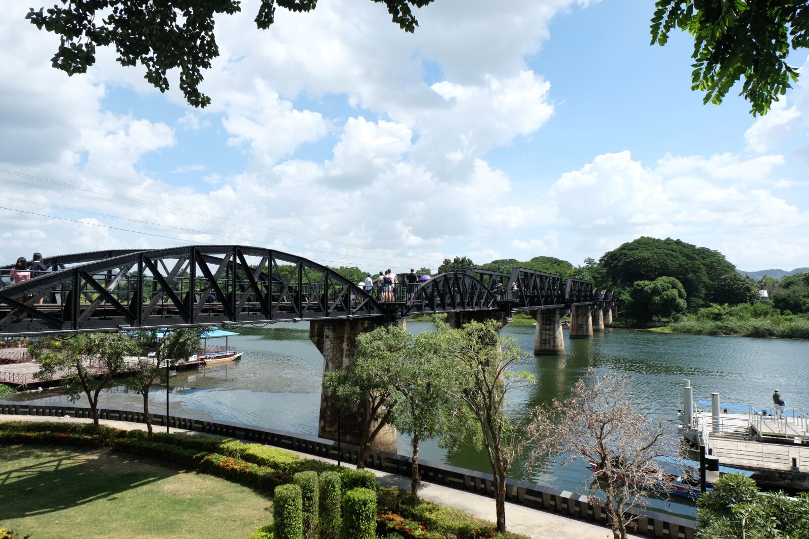 Fujifilm X-M1 sample photo. Bridge, river, kanchanaburi photography
