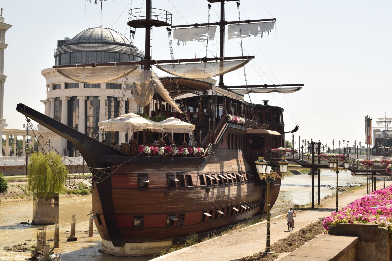Nikon D3300 sample photo. Ship, skopje, main square photography
