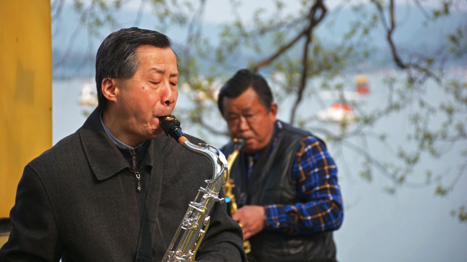 Nikon D7100 sample photo. The old man, saxophone photography