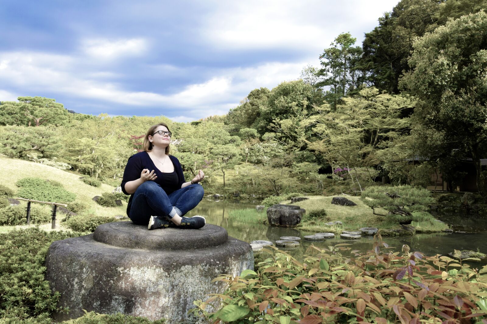 Nikon D5300 sample photo. Meditation, japanese garden, sky photography
