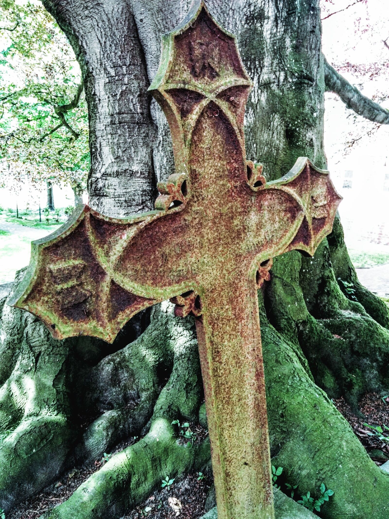 LG Nexus 5 sample photo. Cross, cemetery, tree photography
