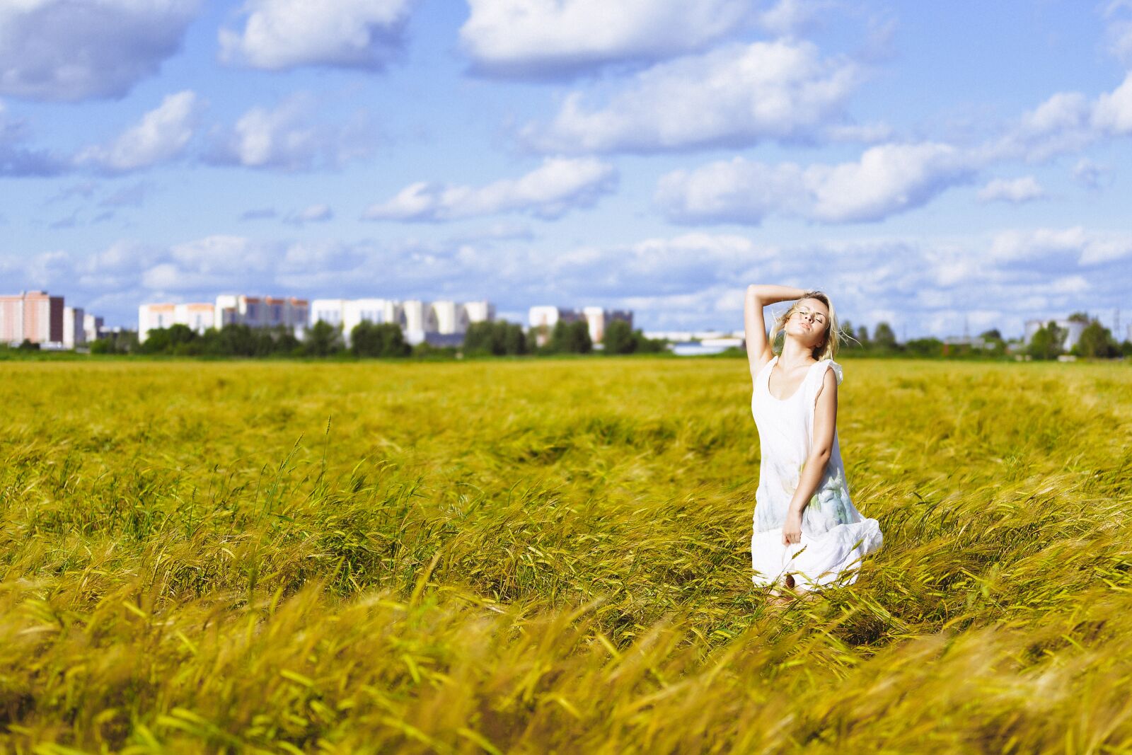Nikon D800 sample photo. Field, rye, the girl photography