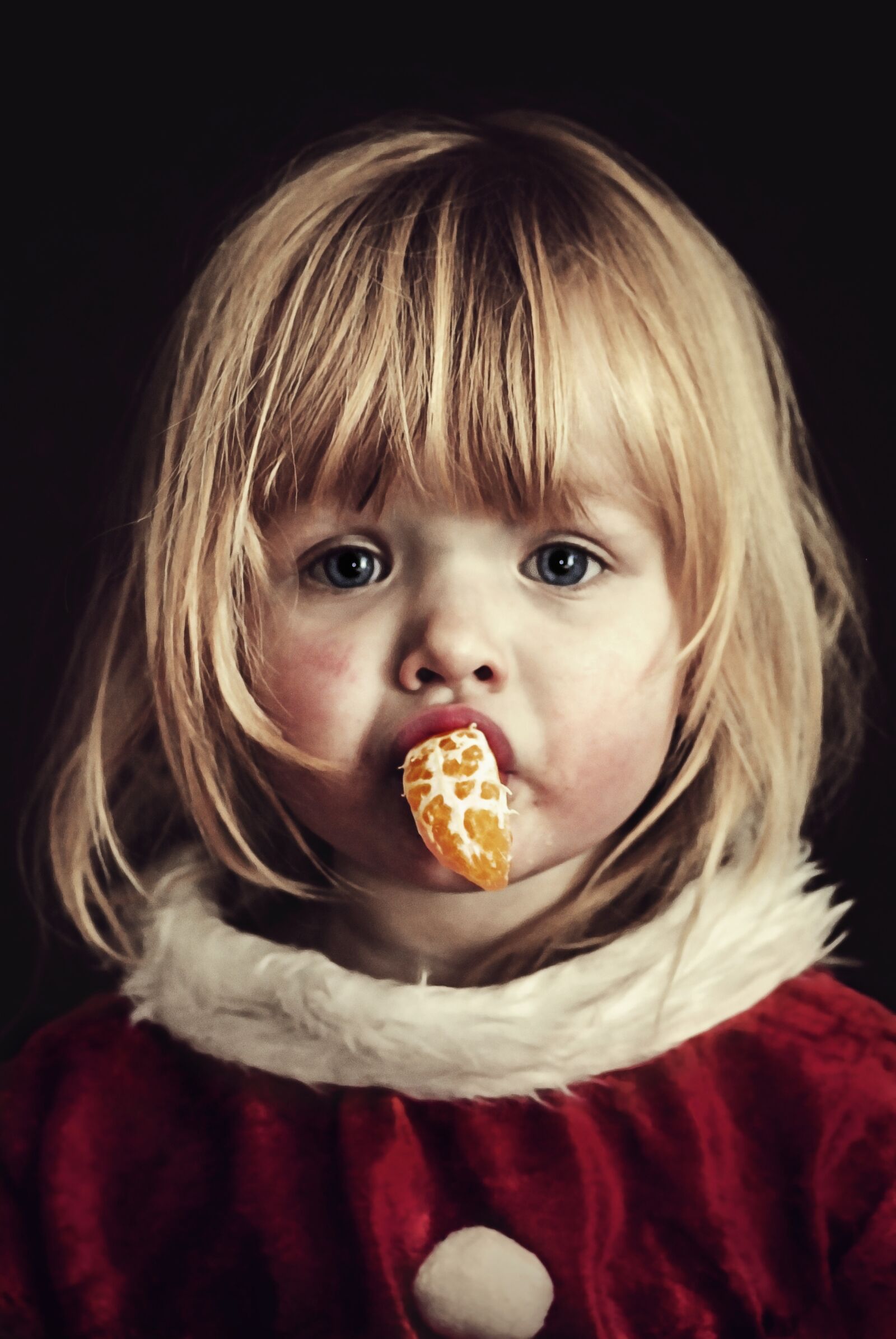 Nikon D3000 sample photo. Girl, tangerine, orange photography