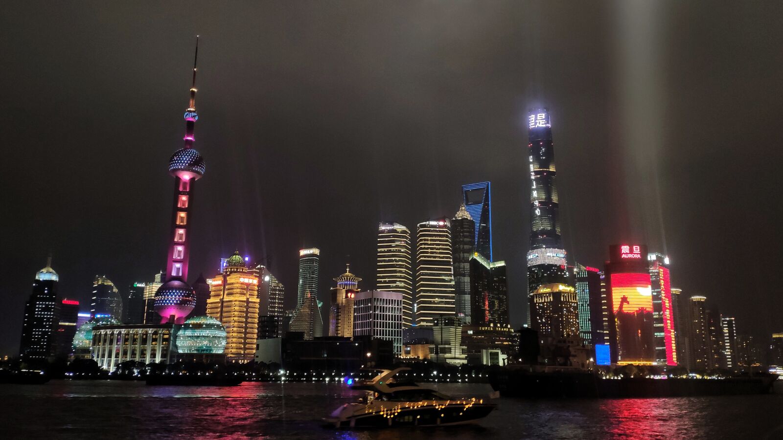 Xiaomi MI 8 sample photo. Night view, shanghai, light photography