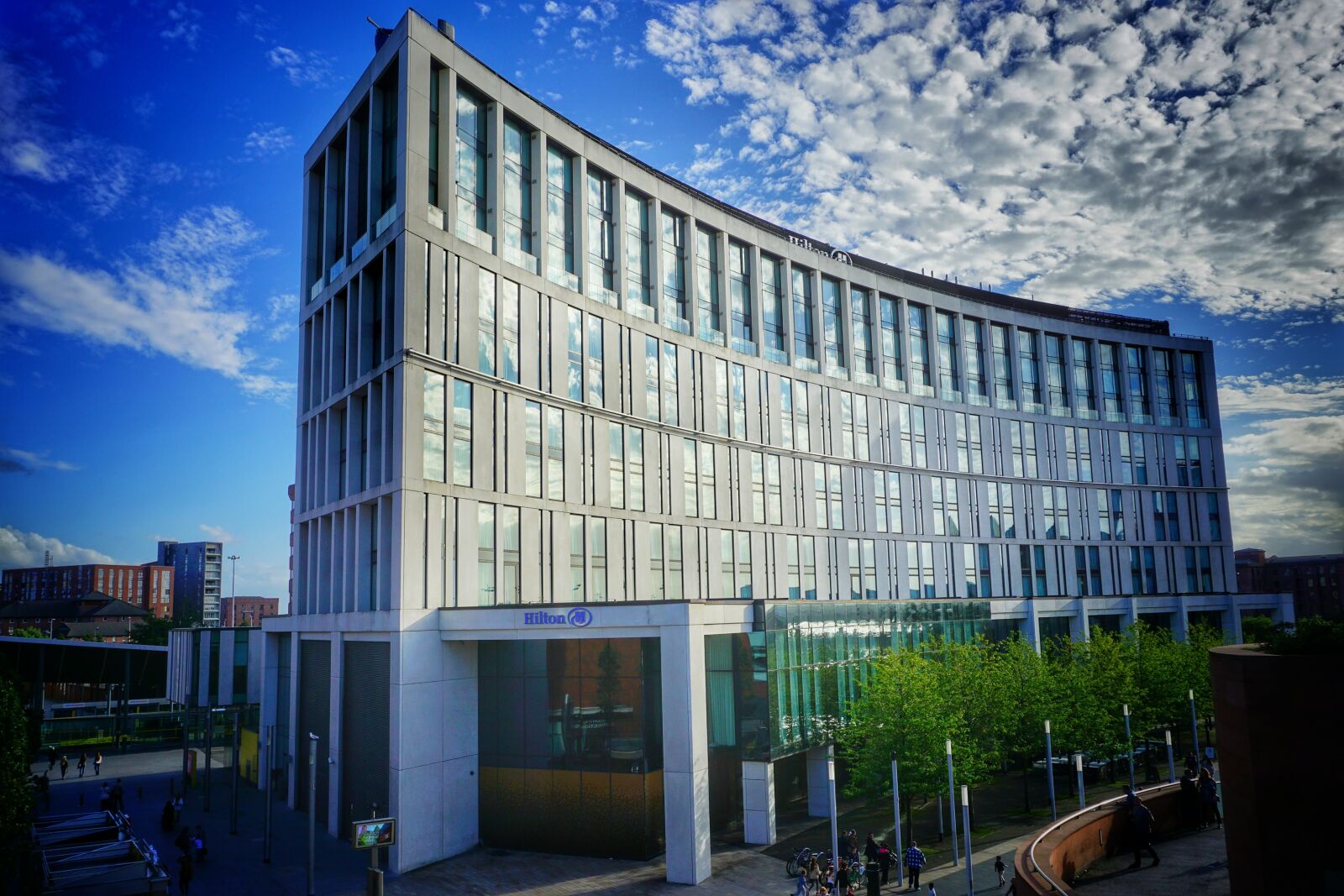 Sony a6000 sample photo. Hilton, hotel, building photography