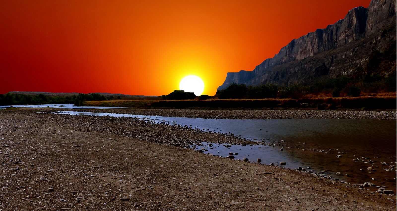 Panasonic Lumix DMC-FZ200 sample photo. Sunset, nature, rio grande photography