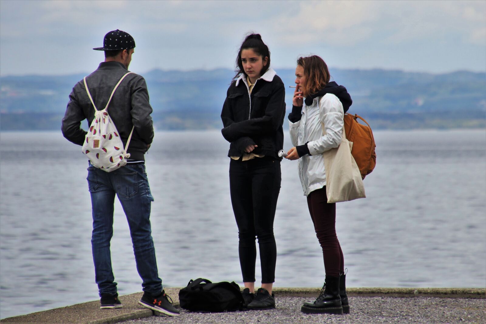 Canon EOS 80D sample photo. Lake, cigarette, youth photography