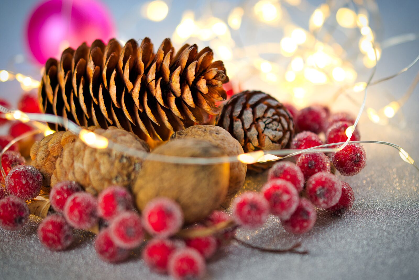 Canon EOS 200D (EOS Rebel SL2 / EOS Kiss X9) sample photo. Christmas bauble, pine cones photography