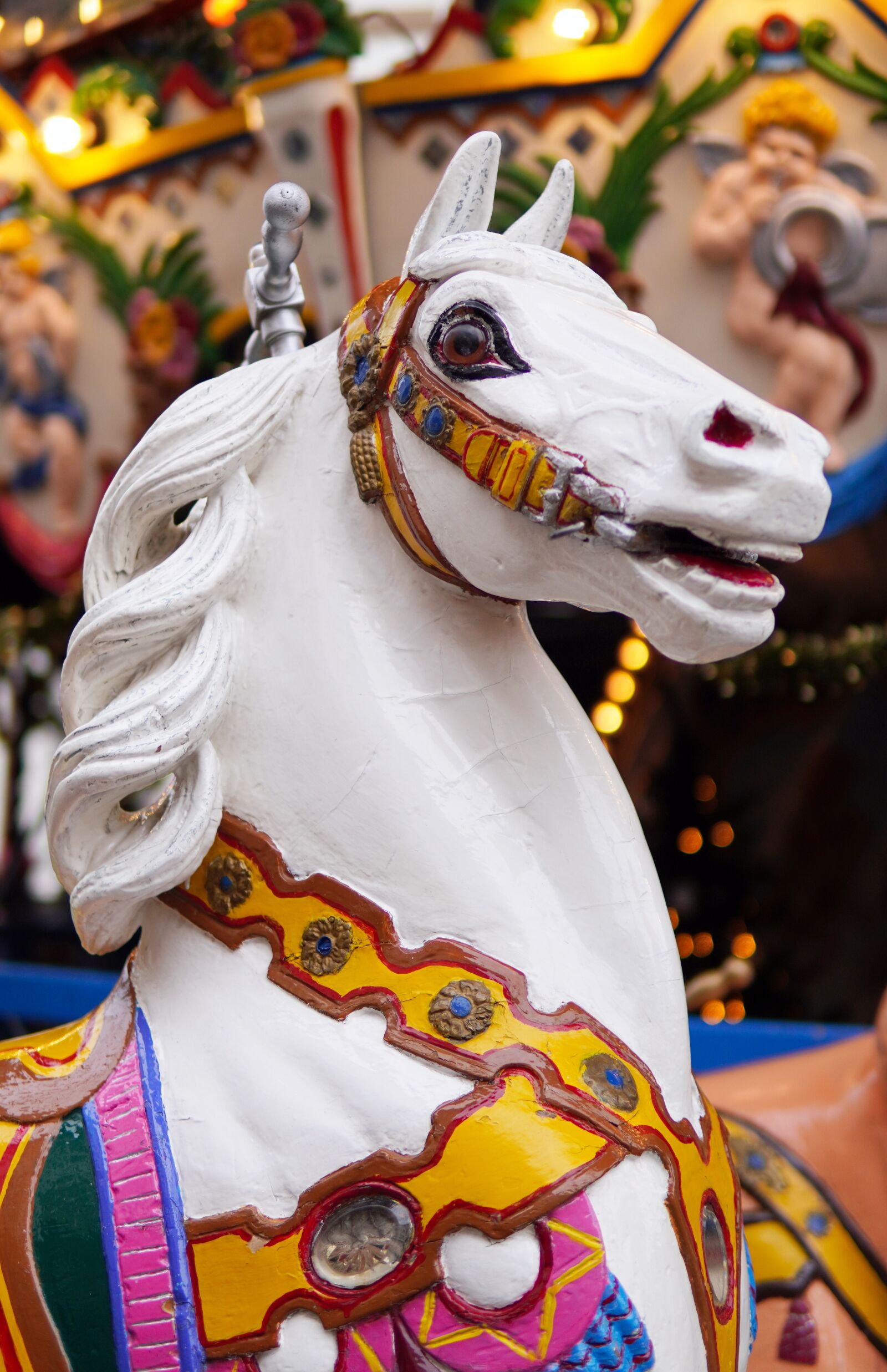 30mm F1.4 DC DN | Contemporary 016 sample photo. Carousel, old, horse photography