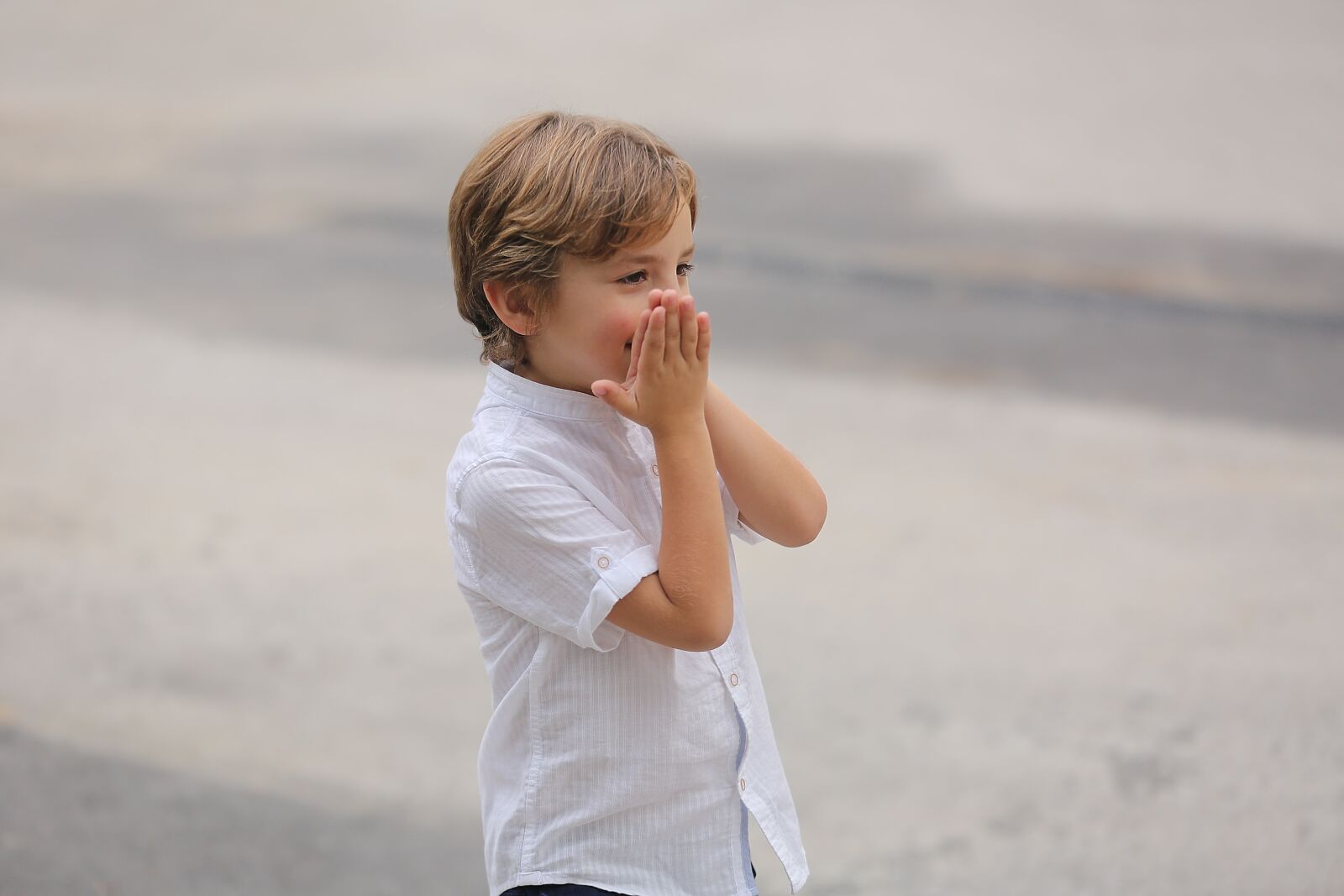Canon EF 70-200mm F2.8L IS II USM sample photo. Boy, adorable, playful, hands photography