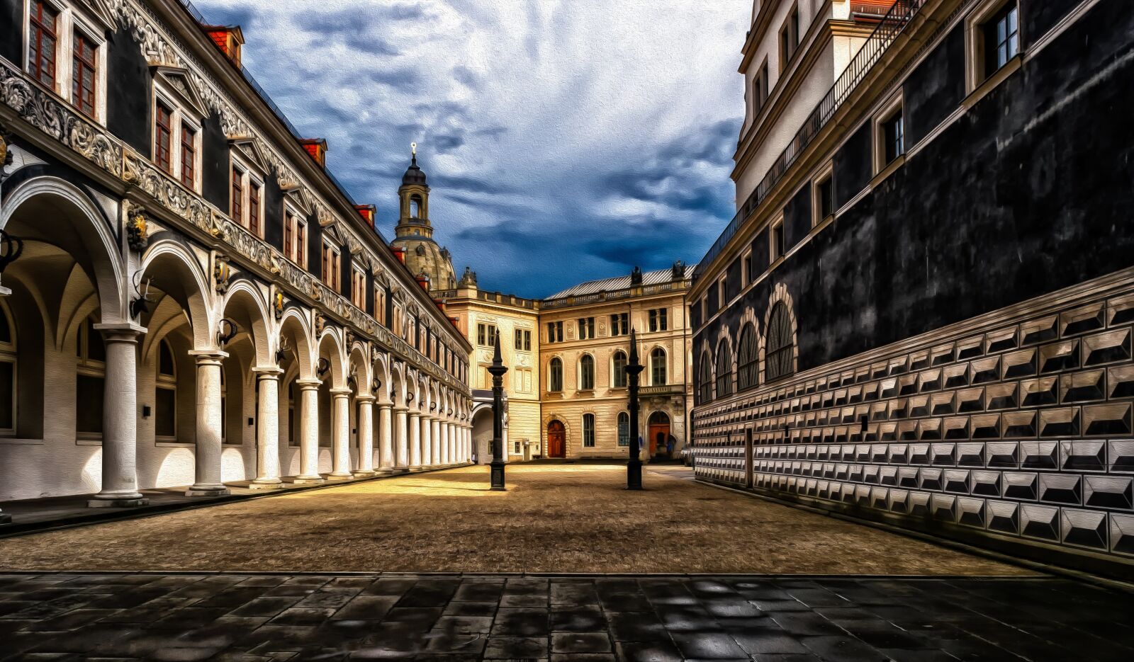 Nikon D3300 sample photo. Dresden, castle, courtyard photography
