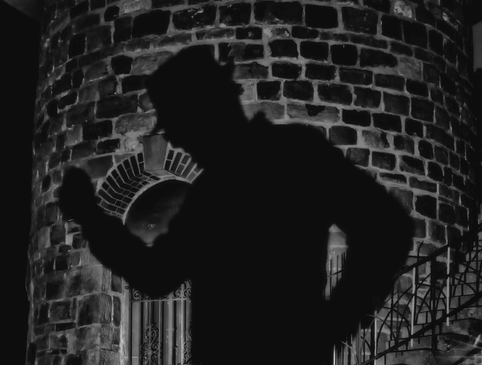 Nikon D3300 sample photo. Man, shadow, light, brick photography