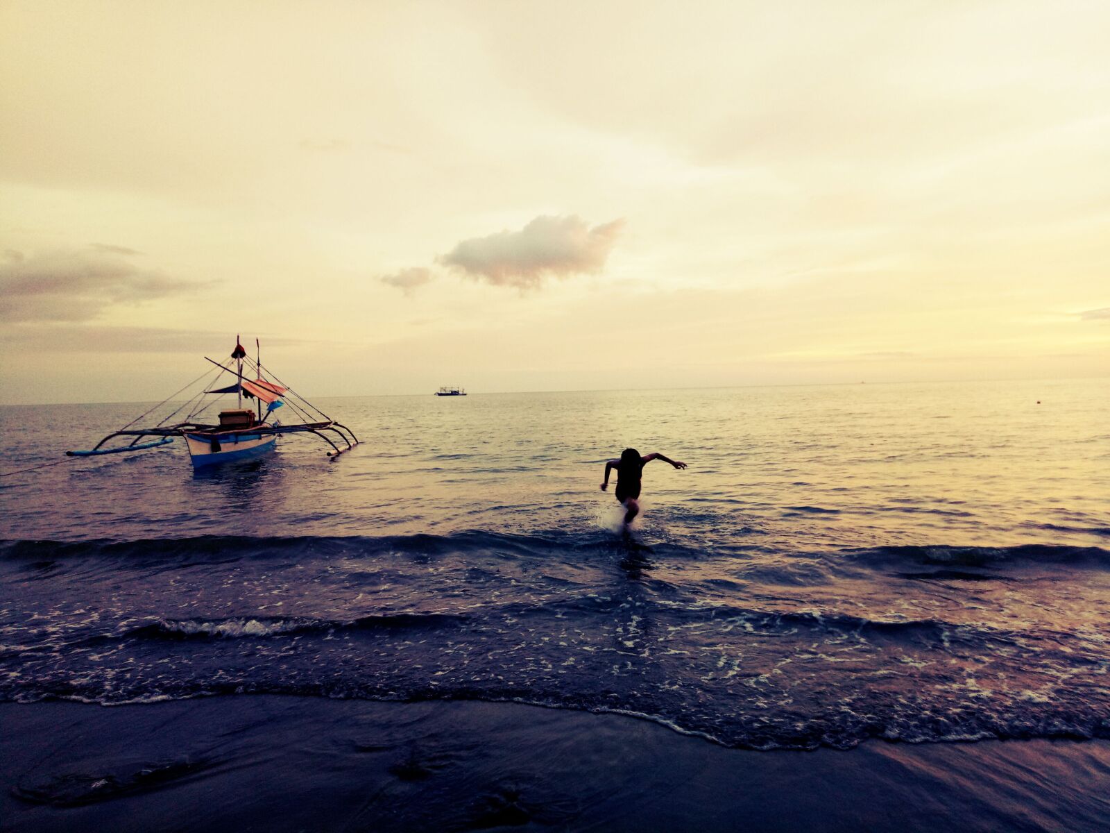 OPPO A1601 sample photo. Sea, water, sunset photography