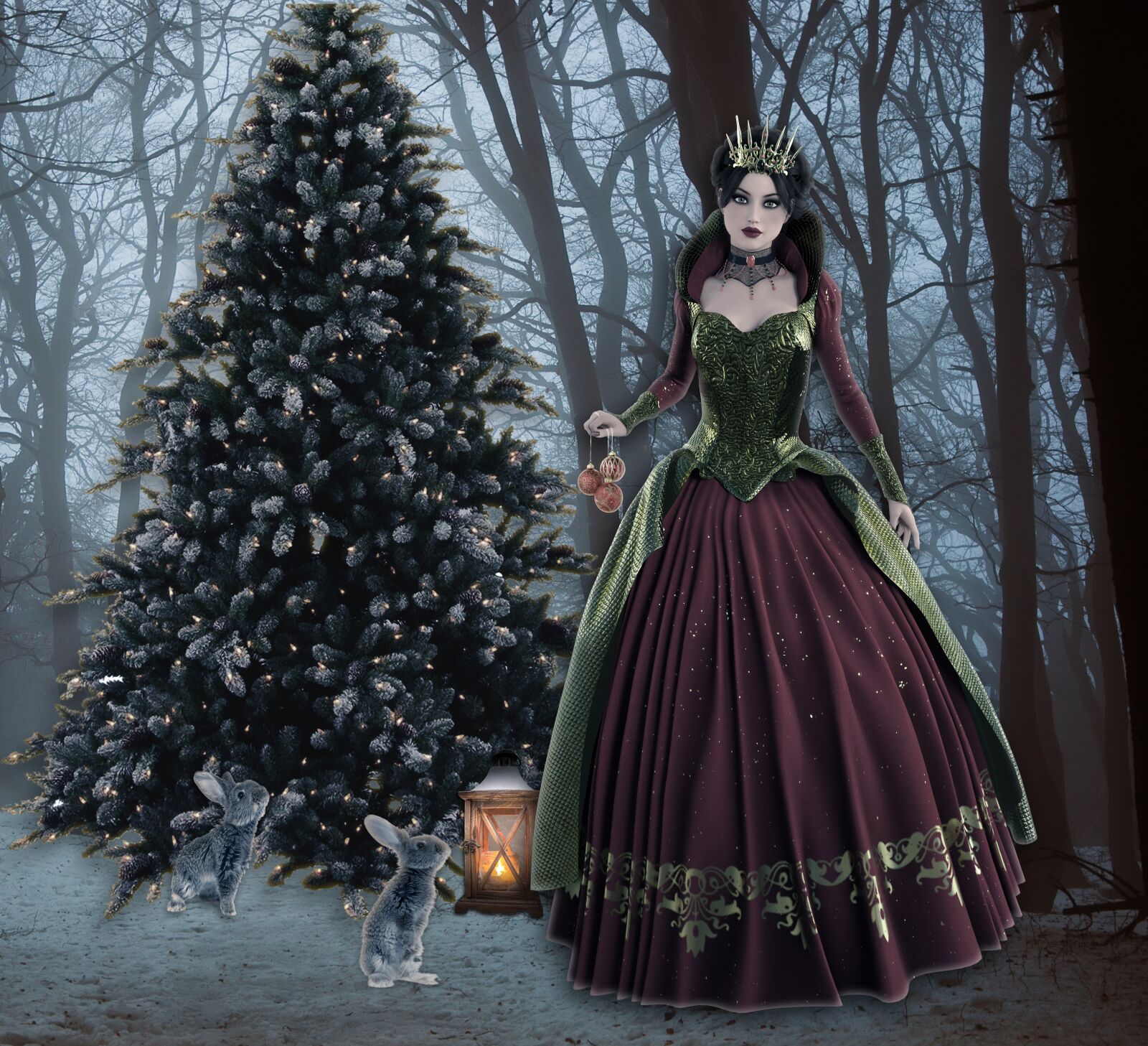 Nikon D90 sample photo. Christmas, landscape, pine photography