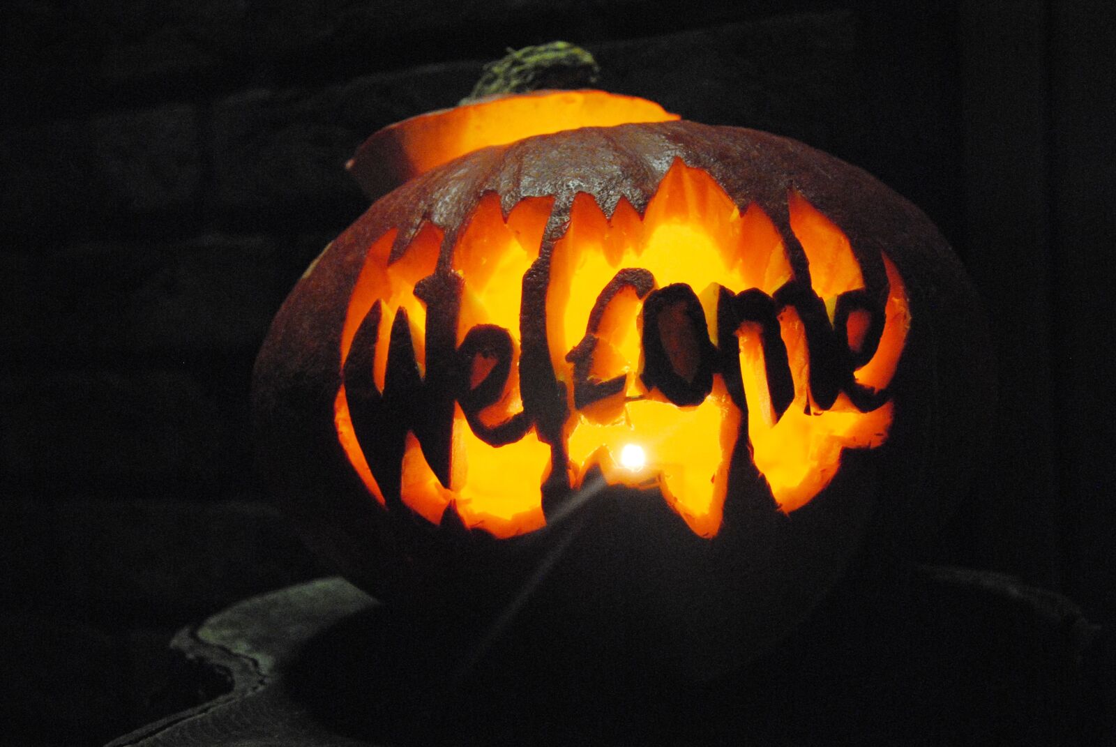 Nikon D3000 sample photo. Pumpkin, halloween, spirit photography