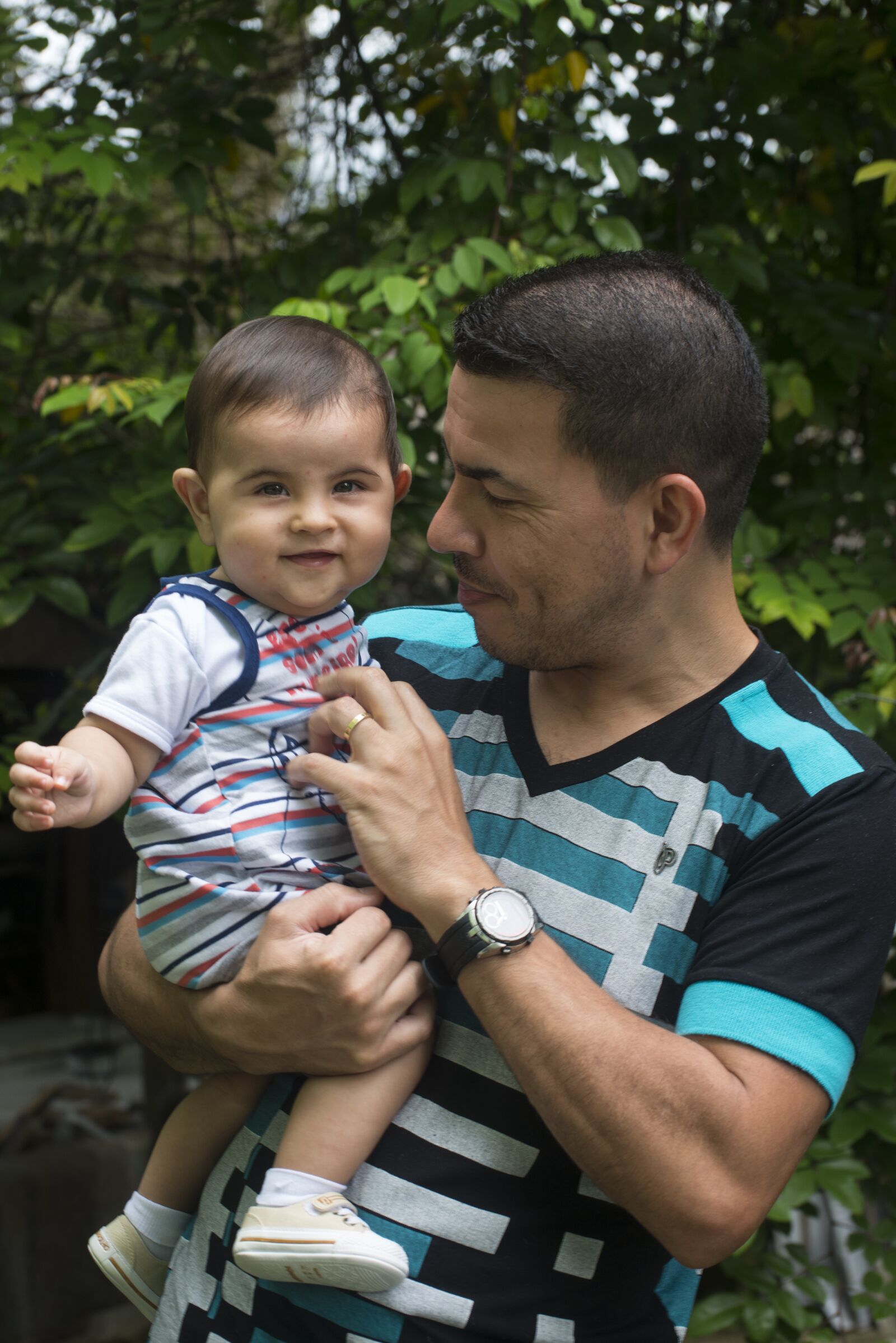 Nikon D610 sample photo. Father, son, baby photography